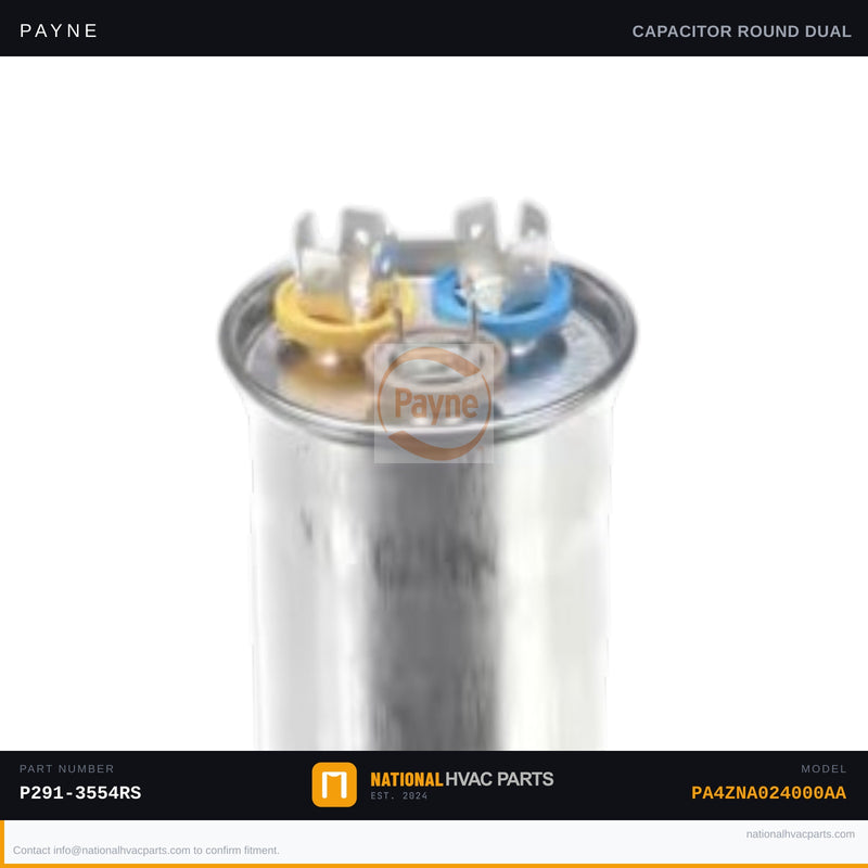 OEM Payne 35+5 MFD Run Capacitor for PA4ZNA024000AA AC Condenser Unit
