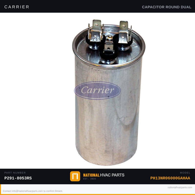 OEM Carrier Dual 45+5 MFD Run Capacitor for Heat Pump PH13NR06000GAHAA