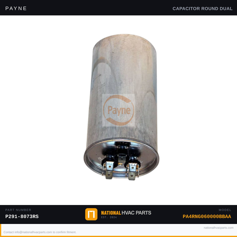 OEM Payne Dual Round 5+45 MFD Run Capacitor for AC Condenser PA4RNG060000BBAA