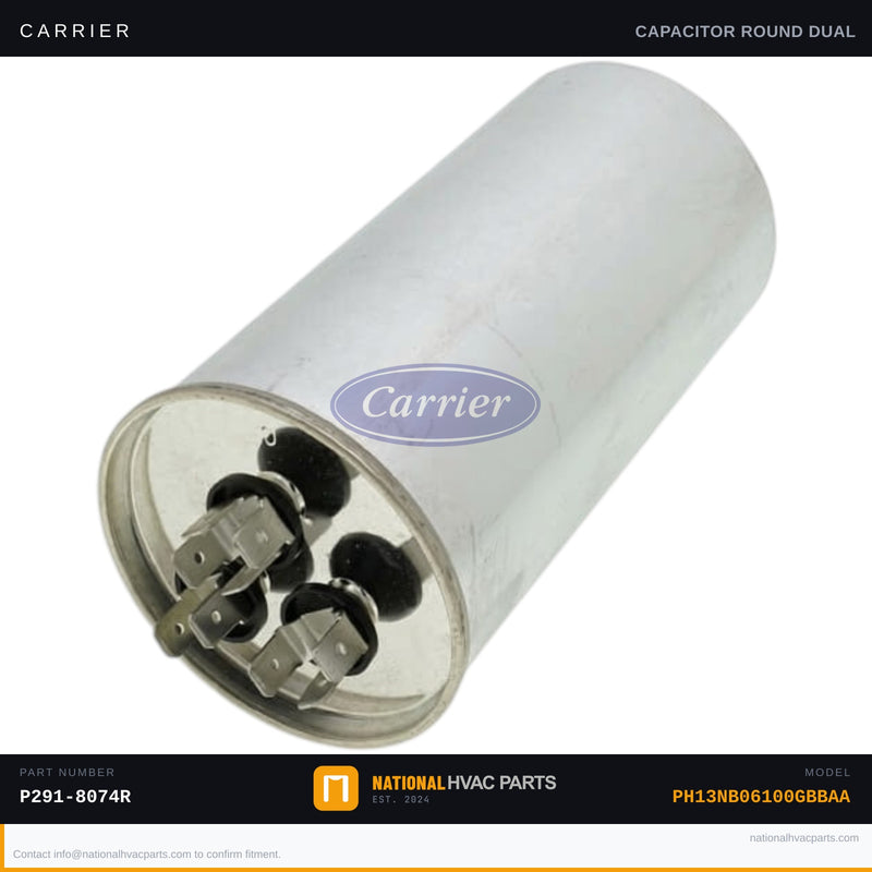 OEM Carrier Dual Run Capacitor P291-8074R for PH13NB06100GBBAA