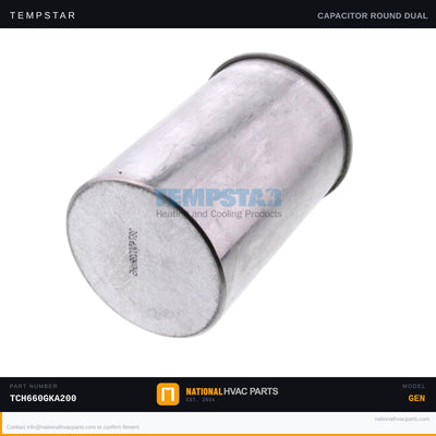 Tempstar Dual Run Capacitor for TCH660GKA200 — 40+7.5 MFD 440V | Ships Today