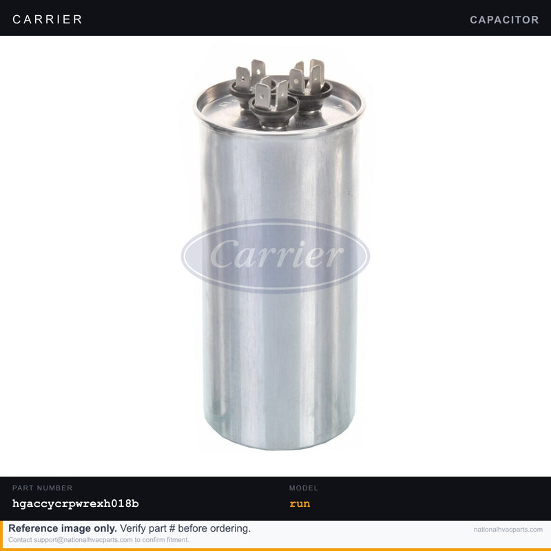 OEM Carrier Run Capacitor HGACCYCRPWREXH018B00 for Model HGACCYCRPWREXH018B00