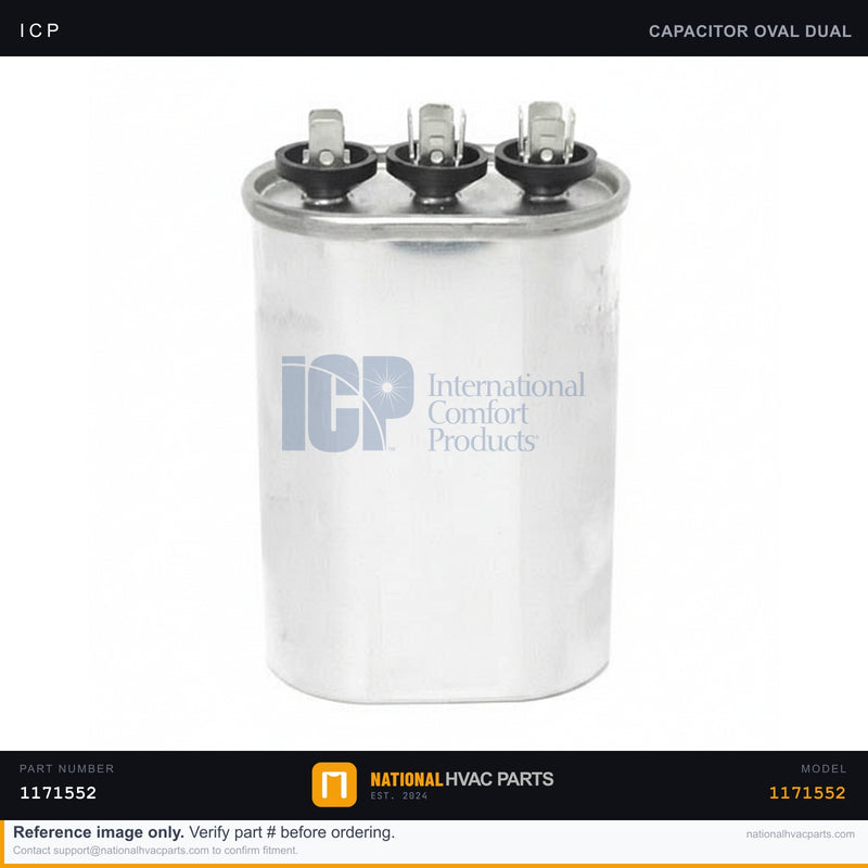 ICP Run Capacitor for WPG3242040LKB1 — Oval & 2 MFD Round | Ships Today