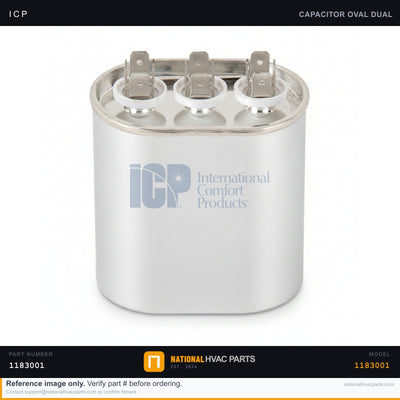 ICP Dual Run Capacitor for RHS181S0CA0AAAA — 45+5 MFD 440V | Ships Today