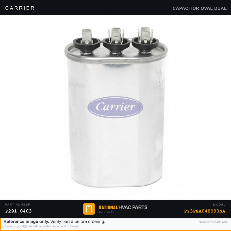 OEM Carrier Single Run Capacitor Kit 4+15 MFD 370V for PY3PEA048090NA