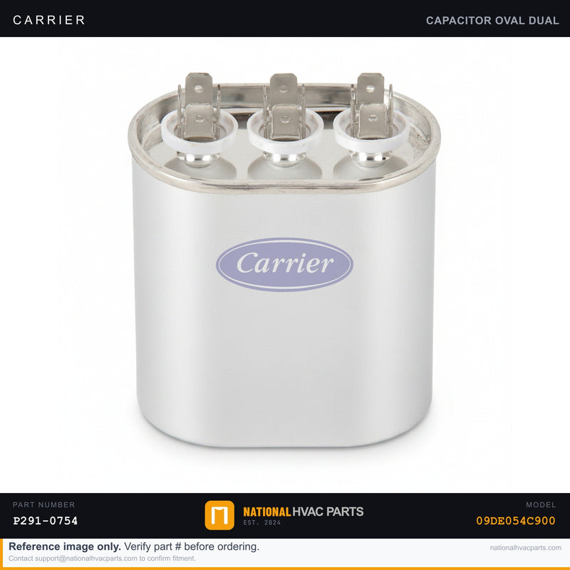 OEM Carrier Single Run Capacitor 7.5/10 MFD 440V for 09DE054C900