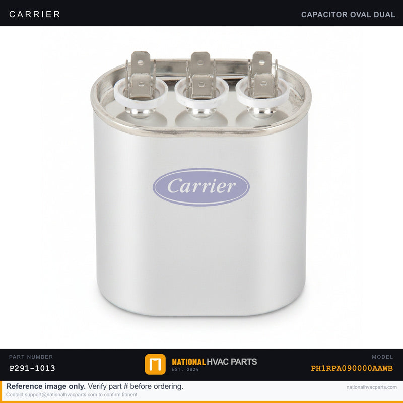OEM Carrier Dual Run Capacitor 10+10 MFD 370V for PH1RPA090000AAWB
