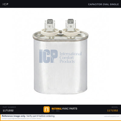 ICP Run Capacitor for WPG3364090LKC1 — 2.0 MFD Oval/Round | Ships Today