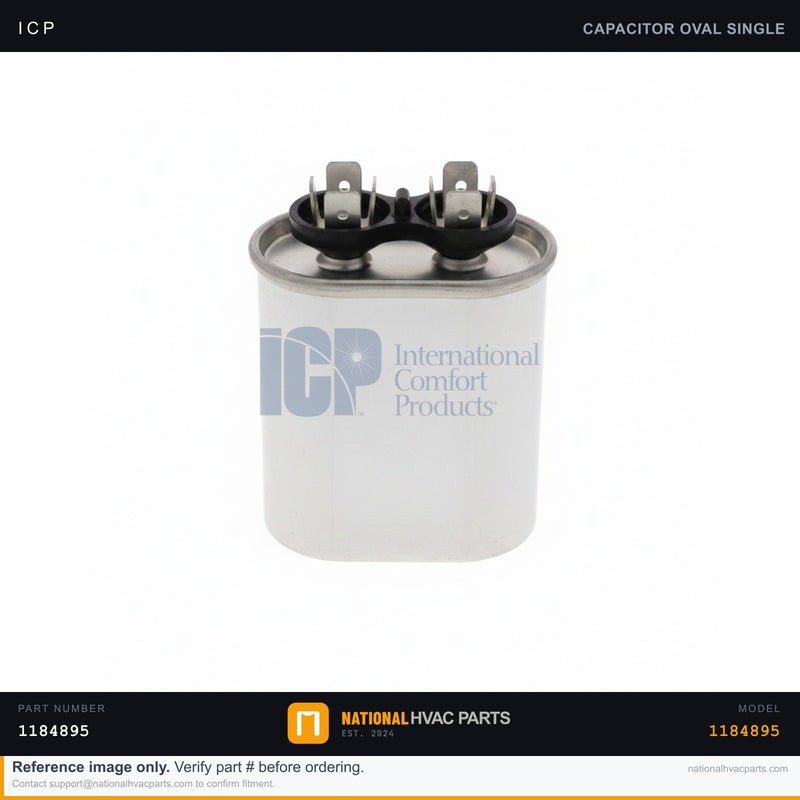 ICP Run Capacitor 35 MFD 370V for WFAR120D066B1 — OEM with Mounting Strap | Ships Today
