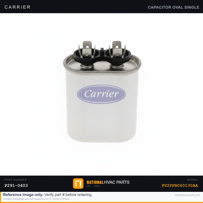 OEM Carrier Single Run Capacitor 4 MFD 370V for PY2PPB060130AA