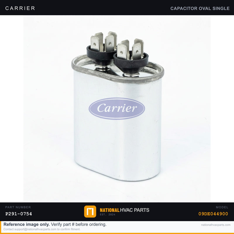OEM Carrier Single Run Capacitor 7.5 MFD 440V for 09DE044900
