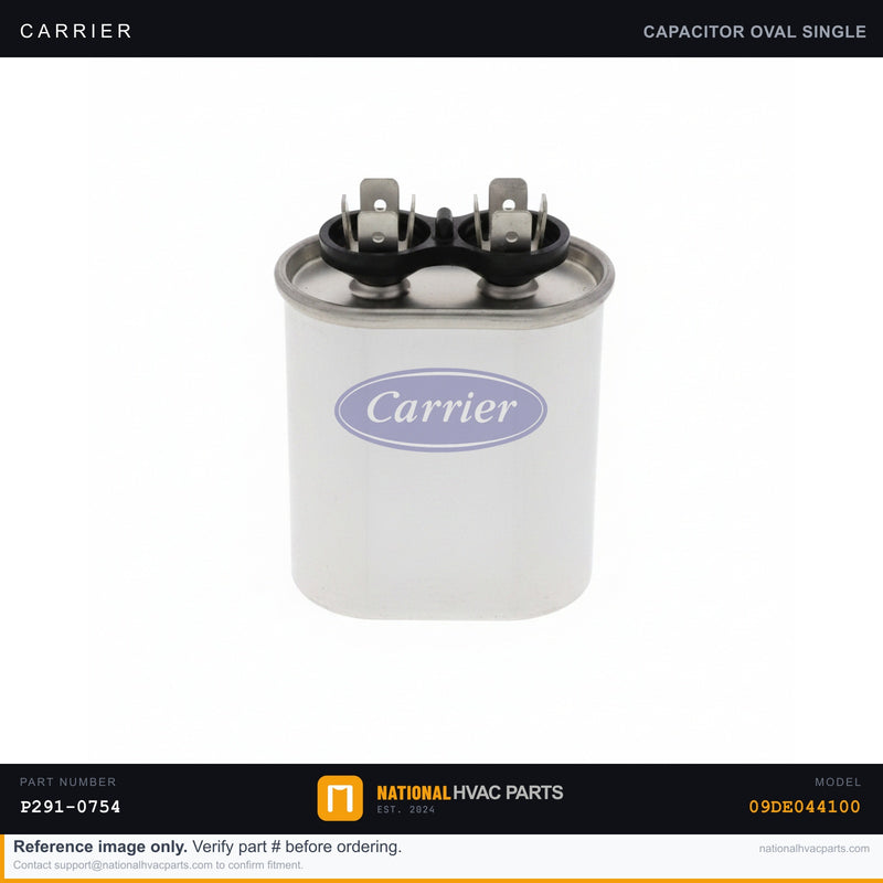 OEM Carrier Single Run Capacitor 7.5 MFD 440V for 09DE044100