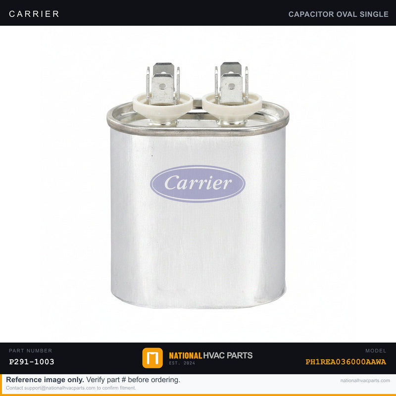 OEM Carrier Single Run Capacitor 10 MFD 370V for PH1REA036000AAWA