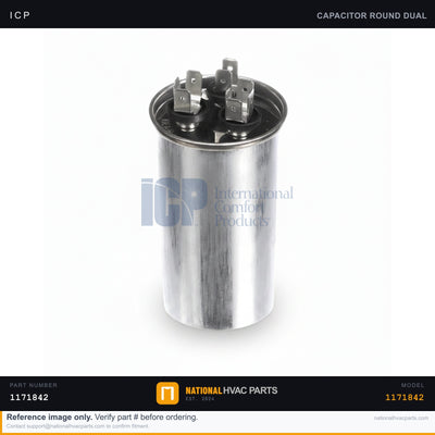 ICP Run Capacitor 7.5 MFD for RGS121LDAA0AAAA — 370/440V Blower Capacitor | Ships Today