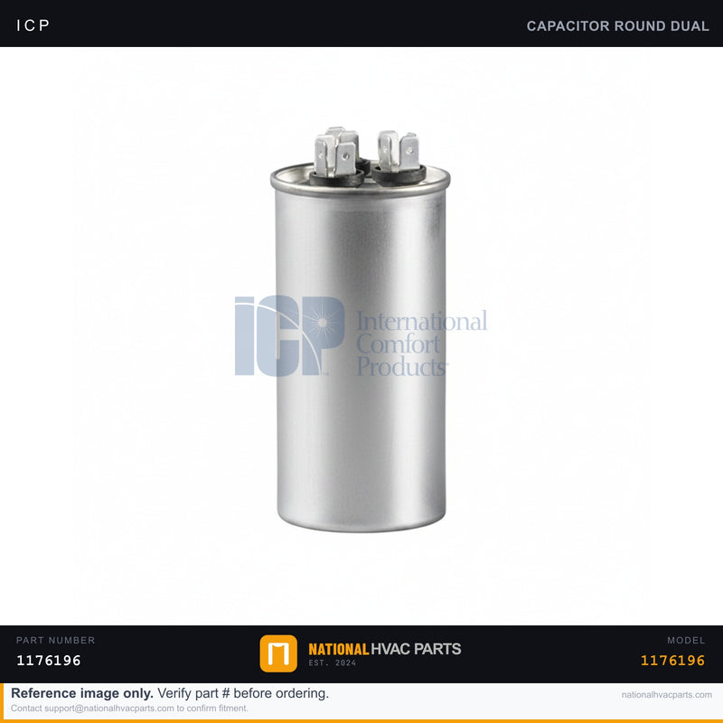 ICP Dual Run Capacitor 80+10 MFD 370V for WPH3602000RKA1 | Ships Today
