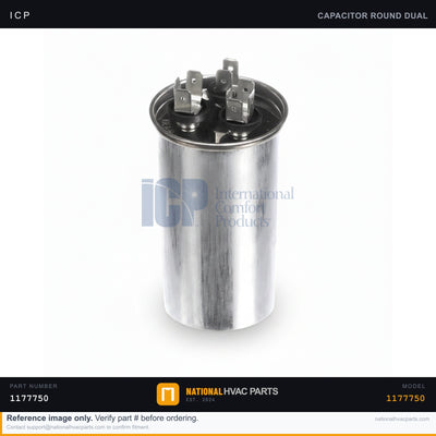 ICP Dual Run Capacitor 70+10 MFD for WJH360000K000A1 — 370V | Ships Today