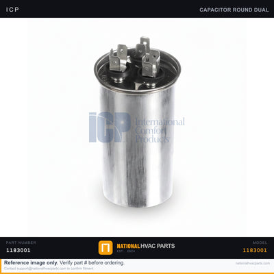 ICP Dual Run Capacitor 35+5 MFD 440V for RHS183S0BA0AAAA — Ships Today