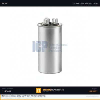 ICP Dual Run Capacitor 35+5 MFD 440V for RHS243S0EA0AAAA — OEM 1183001 | Ships Today