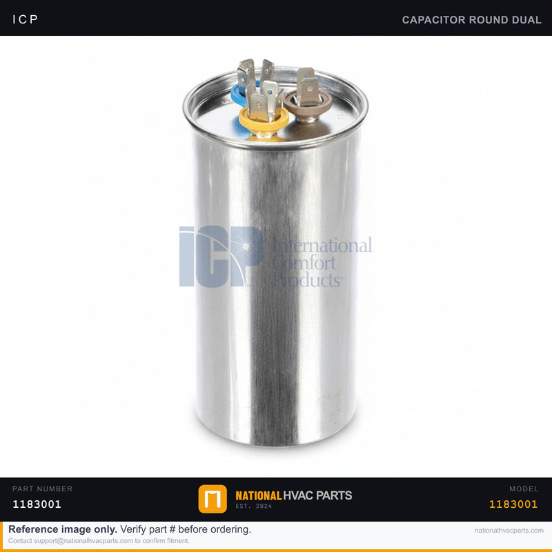 ICP Run Capacitor Plate 10 MFD 370/440V for RGS243LSAA0AAAA — OEM 1183001 | Ships Today