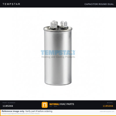 Tempstar Dual Run Capacitor 40+7.5 MFD 440V for TCA760GKB101 — OEM 1185266 | Ships Today