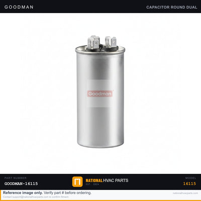 OEM Goodman 30/5 MFD 440V Run Capacitor for ASZ130181AA — CAP050300440RSS