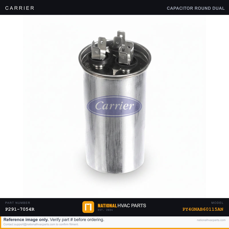 OEM Carrier Dual Run Capacitor 70+7.5 MFD 440V — PY4GNAB60115AN