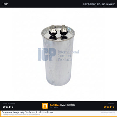 ICP Round Run Capacitor 2.5 MFD for YG036GC1 — 370V | Ships Today