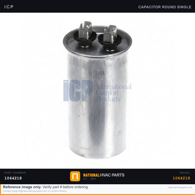 ICP Round Run Capacitor 2.5 MFD for YJ030GA1 — OEM 1064218 | Ships Today