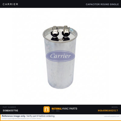 OEM Carrier Draft Inducer Motor Capacitor for N6A48NG482017