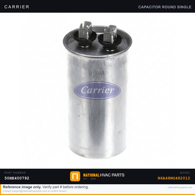 OEM Carrier Draft Inducer Motor Capacitor for N6A48NG482012