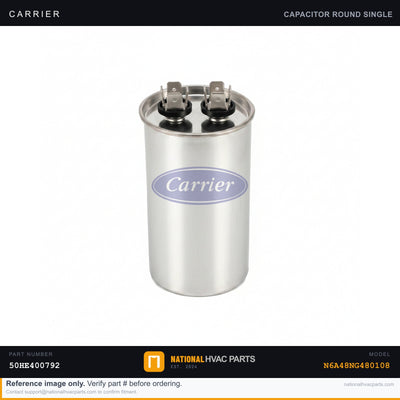 OEM Carrier Draft Inducer Motor Capacitor for N6A48NG480108