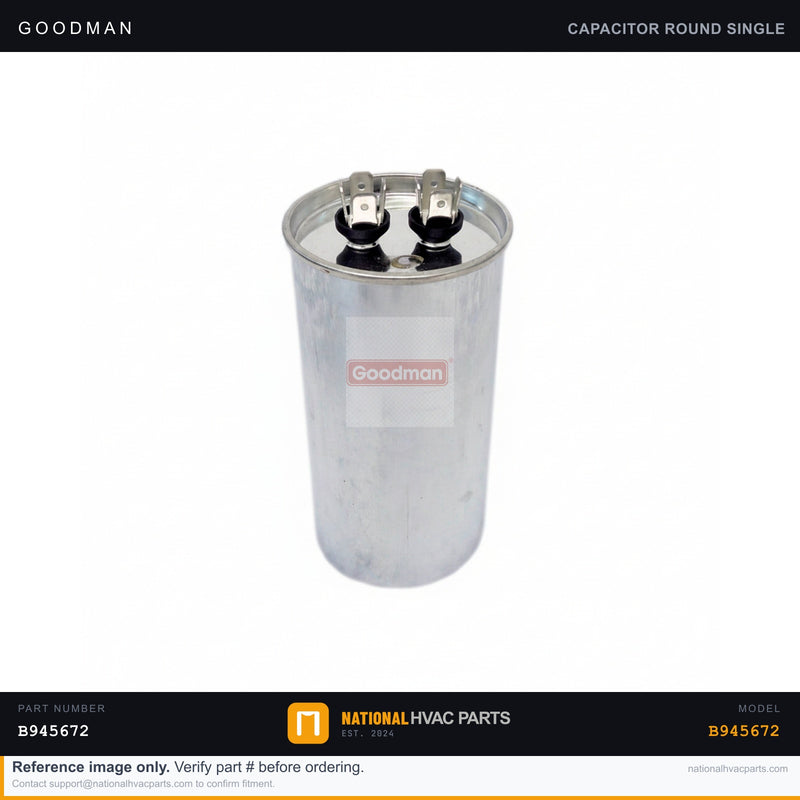 OEM Goodman 12.5 MFD 370V Run Capacitor for ADS80453ANA — B945672