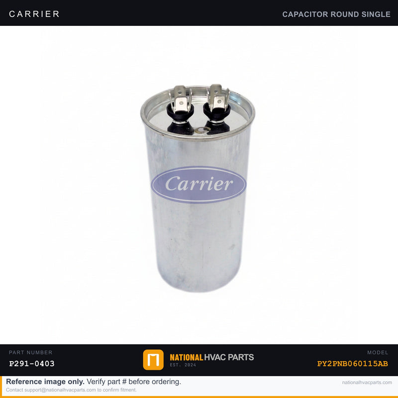 OEM Carrier Single Run Capacitor 4 MFD 370V for PY2PNB060115AB