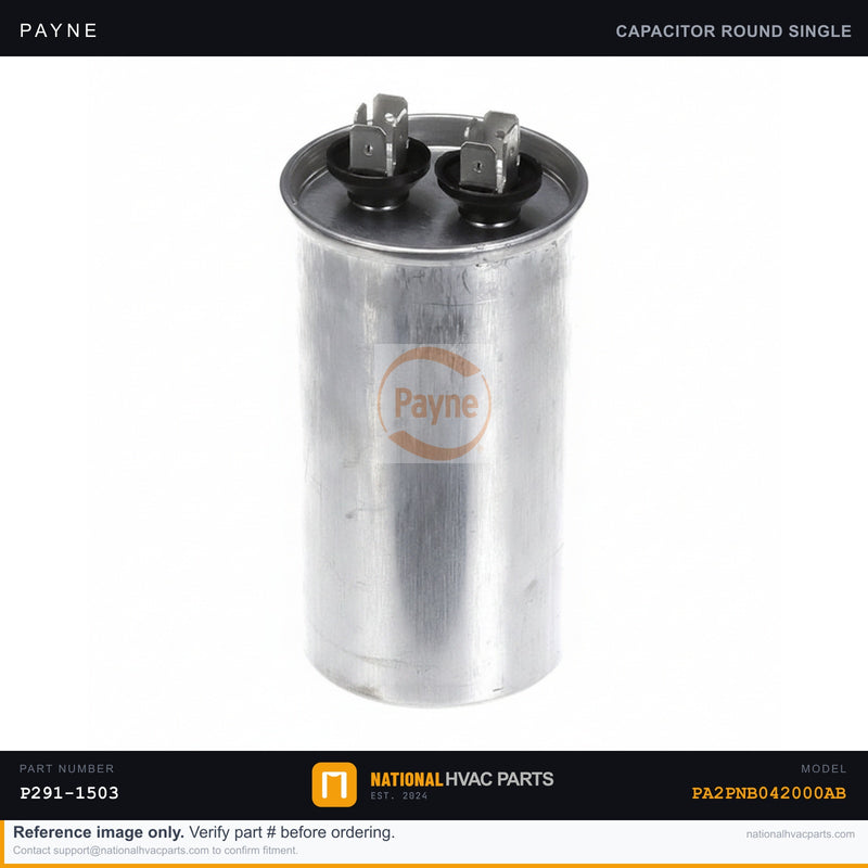 OEM Payne Single Run Capacitor P291-1503 for PA2PNB042000AB