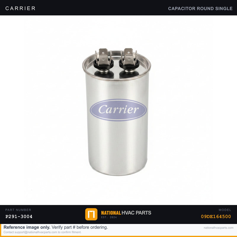 OEM Carrier Run Capacitor Replacement Part for Model 09DE164500