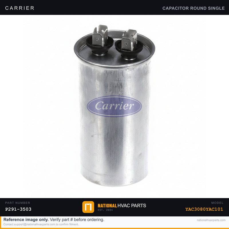OEM Carrier Single Run Capacitor 35 MFD 370V for YAC3080YAC101