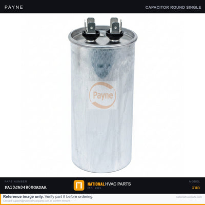 OEM Payne Run Capacitor Replacement Part for Model PA10JA04800GADAA
