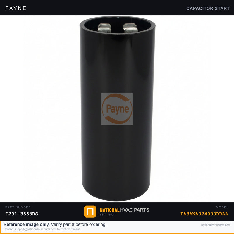 OEM Payne Dual Run & Start Capacitor Kit for PA3ANA024000BBAA