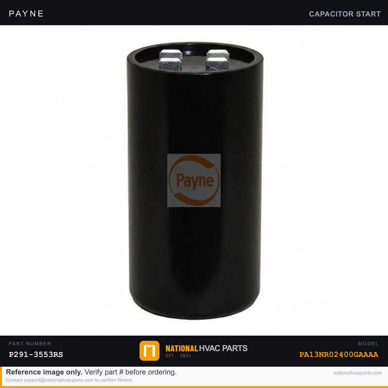 OEM Payne Dual Run & Start Capacitor Kit for PA13NR02400GAAAA