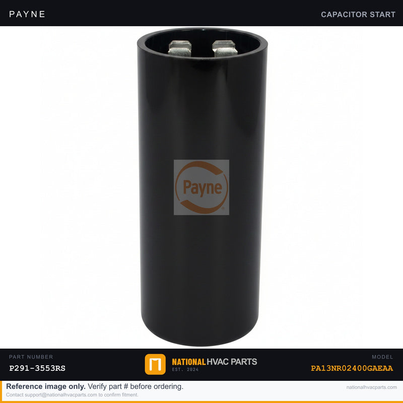 OEM Payne Dual Run & Start Capacitor Kit for PA13NR02400GAEAA