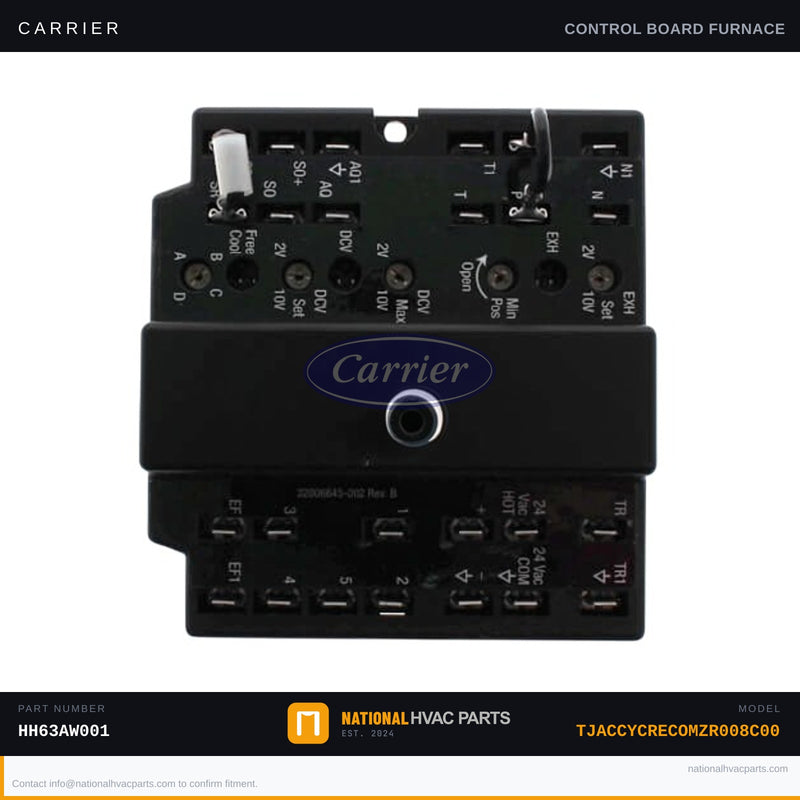 OEM Carrier Economizer Control Board Kit HH63AW001 — TJACCYCRECOMZR008