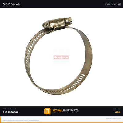 Goodman Hose Clamp for Furnace ACSS921005CNAA — 0163M00049