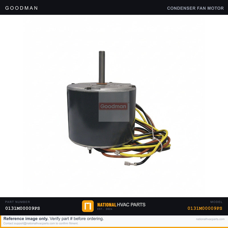 OEM Goodman 1/6 HP Condenser Fan Motor for WPC4430AHAB — 0131M00009PS