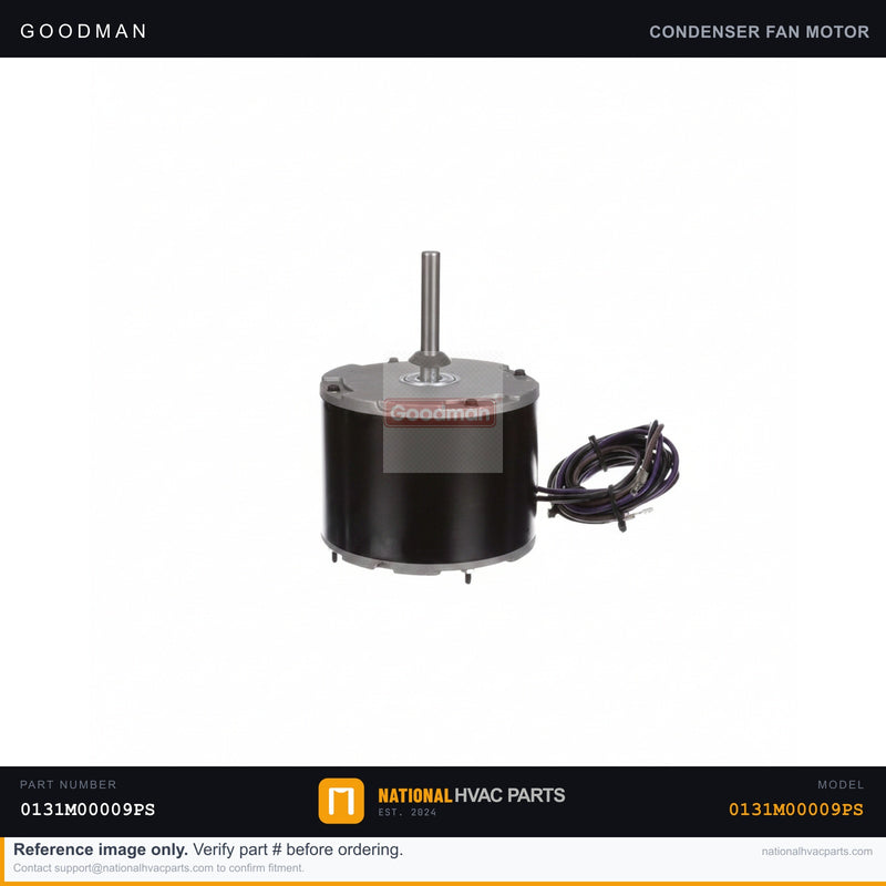 OEM Goodman 1/6 HP Condenser Fan Motor for WPC4524AMAA — 0131M00009PS