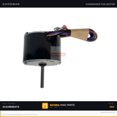 Goodman 1/4 HP Condenser Motor for CPC0360103DHXCBA — 0131M00847S