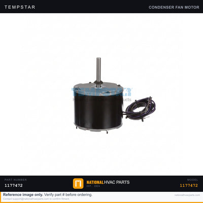Tempstar 1/8 HP Condenser Fan Motor for T2H342GKD100 — OEM Part 1177472 | Ships Today