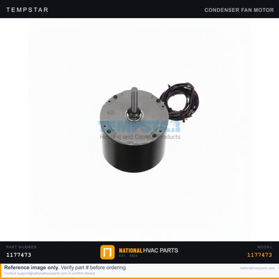 Tempstar 1/4 HP Condenser Fan Motor for T2H348GKD200 — Outdoor Fan | Ships Today