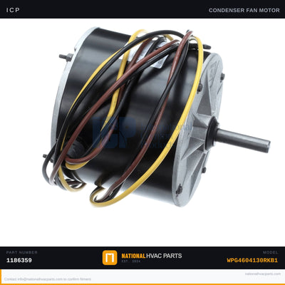 ICP Condenser Fan Motor for WPG4604130RKB1 — 1/5 HP 810 RPM | Ships Today