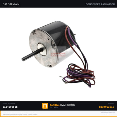 OEM Goodman 1/6 HP Condenser Fan Motor for GMT045-3 — B13400251S