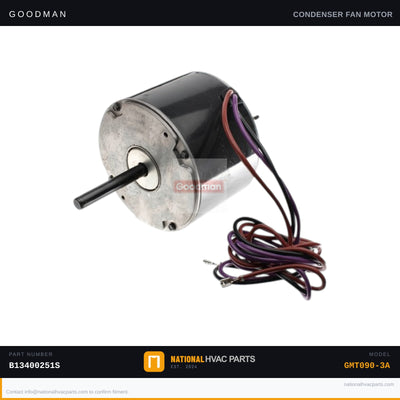 OEM Goodman 1/6 HP Condenser Fan Motor for GMT090-3A — B13400251S